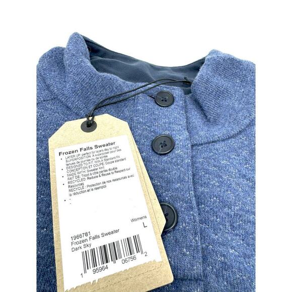 prAna Frozen Falls Women Sweater, Dark Sky, Size Large - Picture 4 of 7